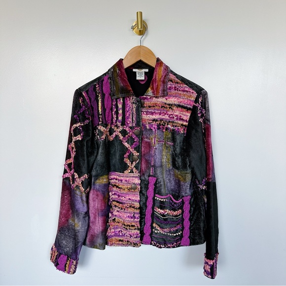 Sandy Starkman Jackets & Blazers - Vintage Sandy Starkman • Mixed Media Textured Ethnic Statement Piece Jacket